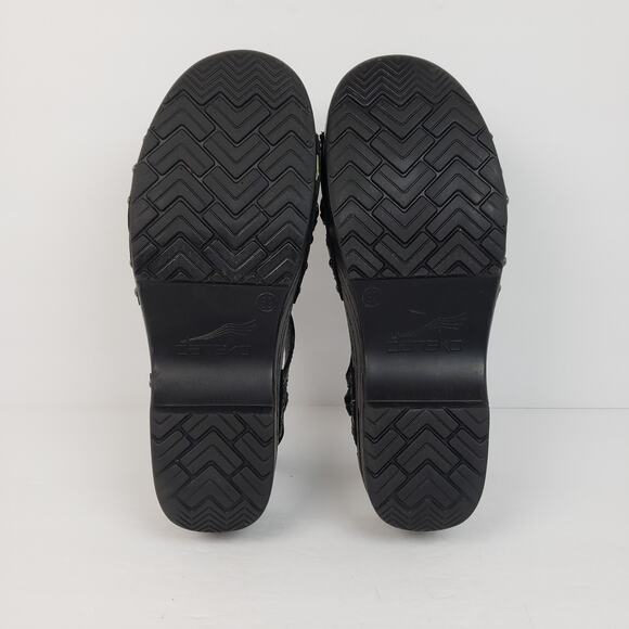 Dansko Sissy Womens Size EU 39 US 8.5-9 Black Leather Braided Slingback Sandals - Picture 9 of 14